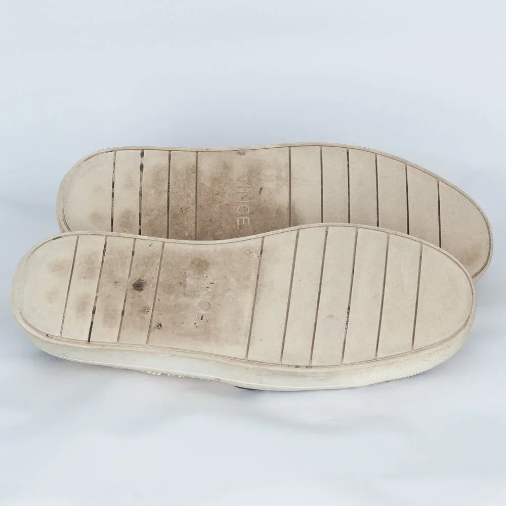 Vince Classic Leather Snakeskin‎ Slip-On Sneakers Size 7